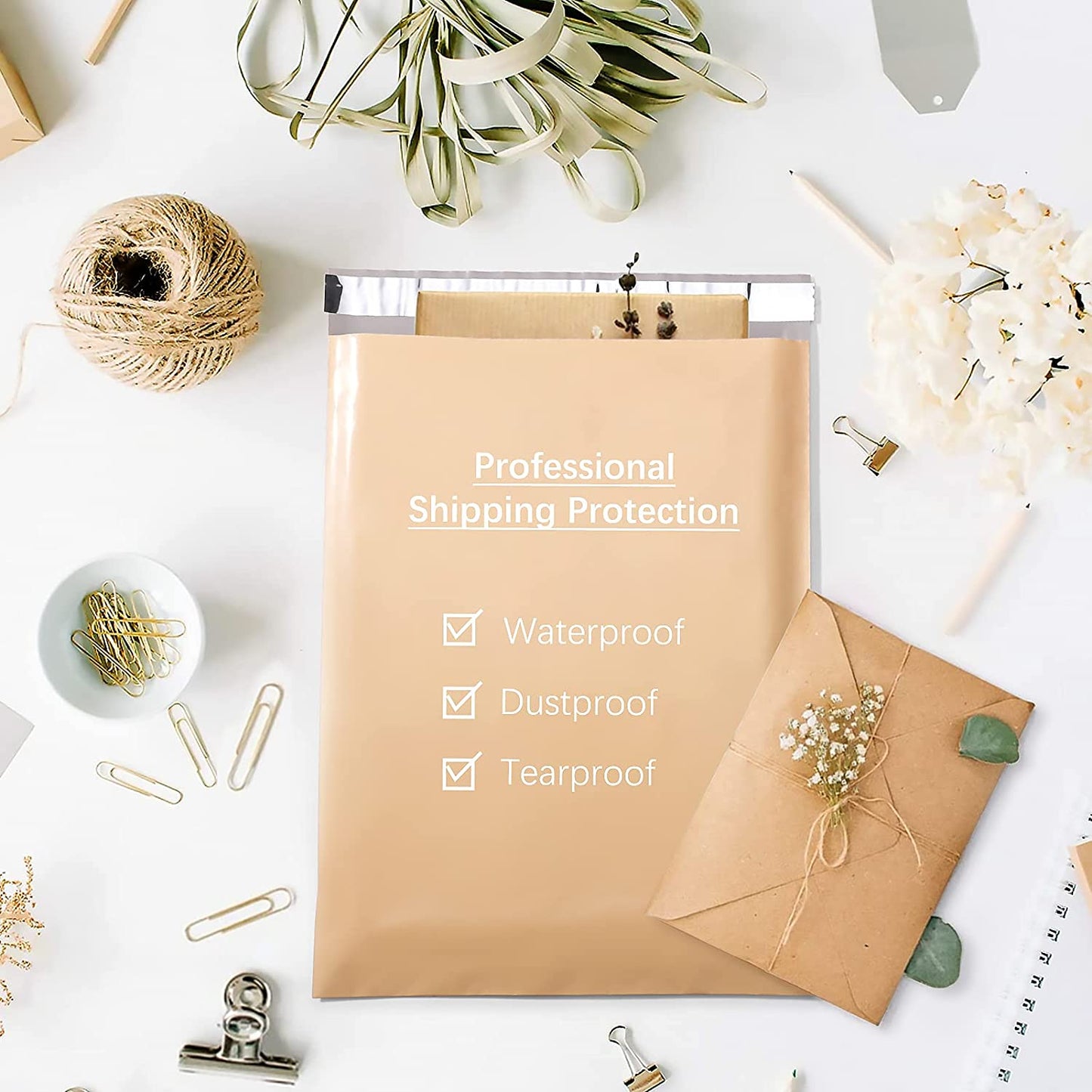 10x13 Poly - Mailer Envelope Shipping Bags | Beige - Shipping In Style