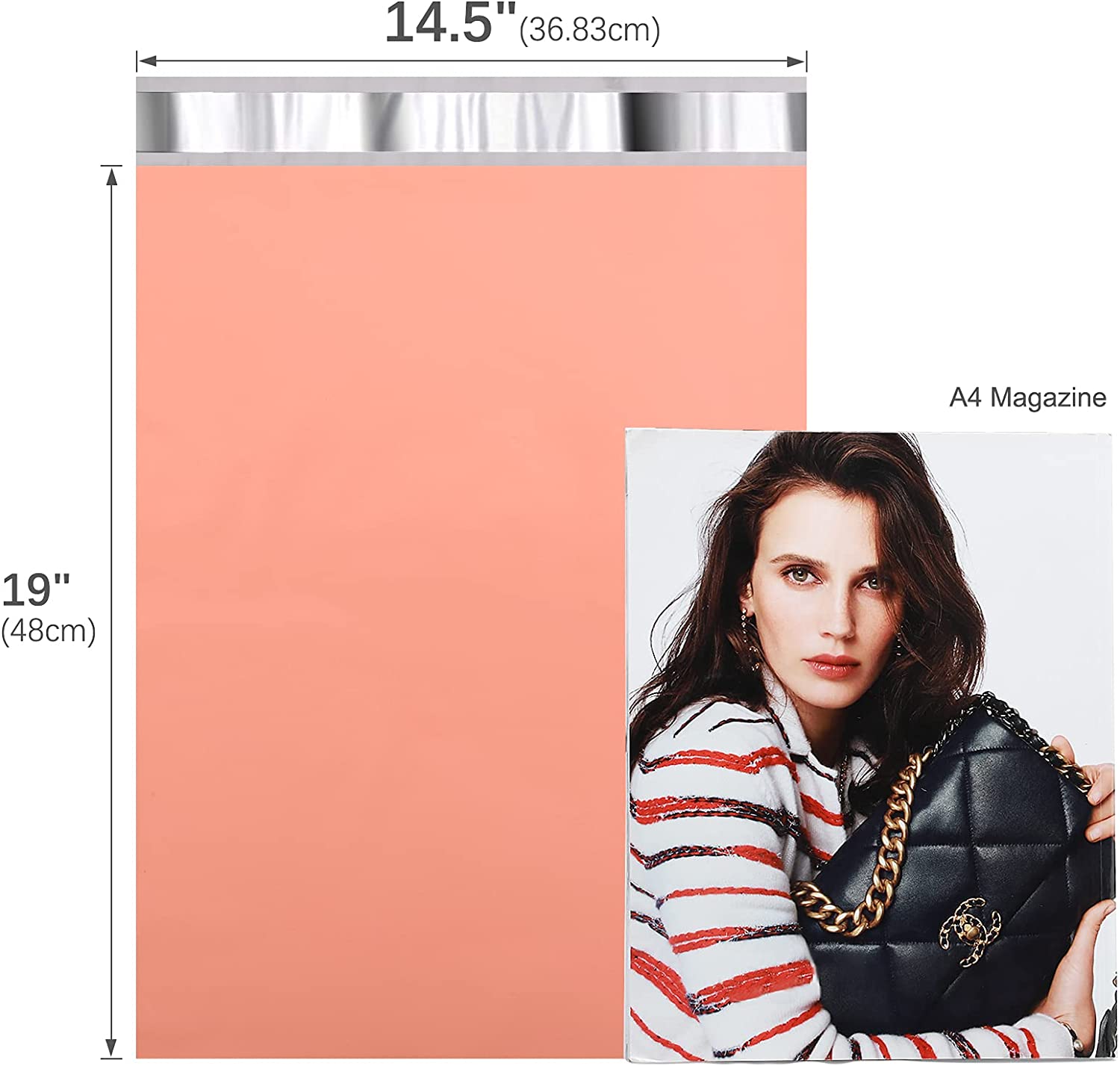 14.5x19 Poly - Mailer Envelope Shipping Bags | Peach Pink - Shipping In Style