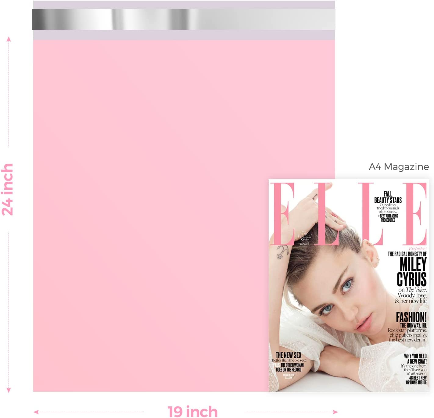 19x24 Poly - Mailer Envelope Shipping Bags | Sakura Pink - Shipping In Style