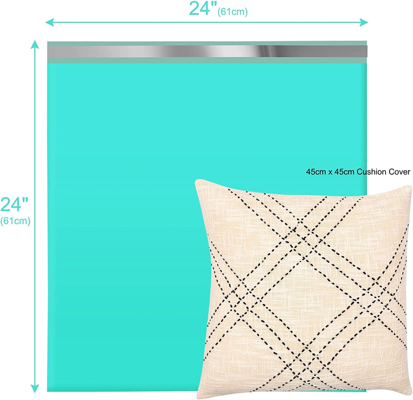 24x24 Poly-Mailer Envelope Shipping Bags | Teal