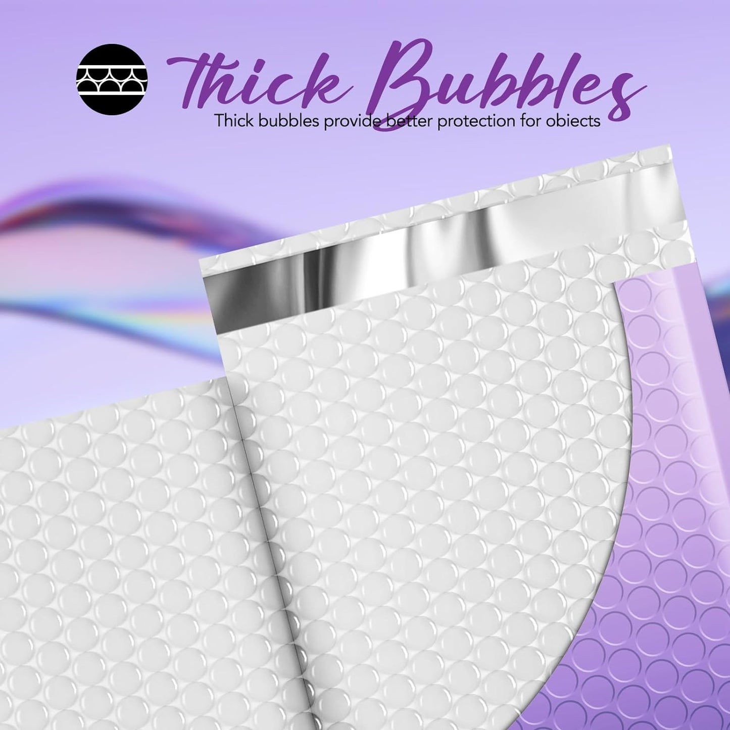 8.5x12 Bubble Mailer Padded Envelope #2 | Usable Size 8.5x11"| Gradient Purple