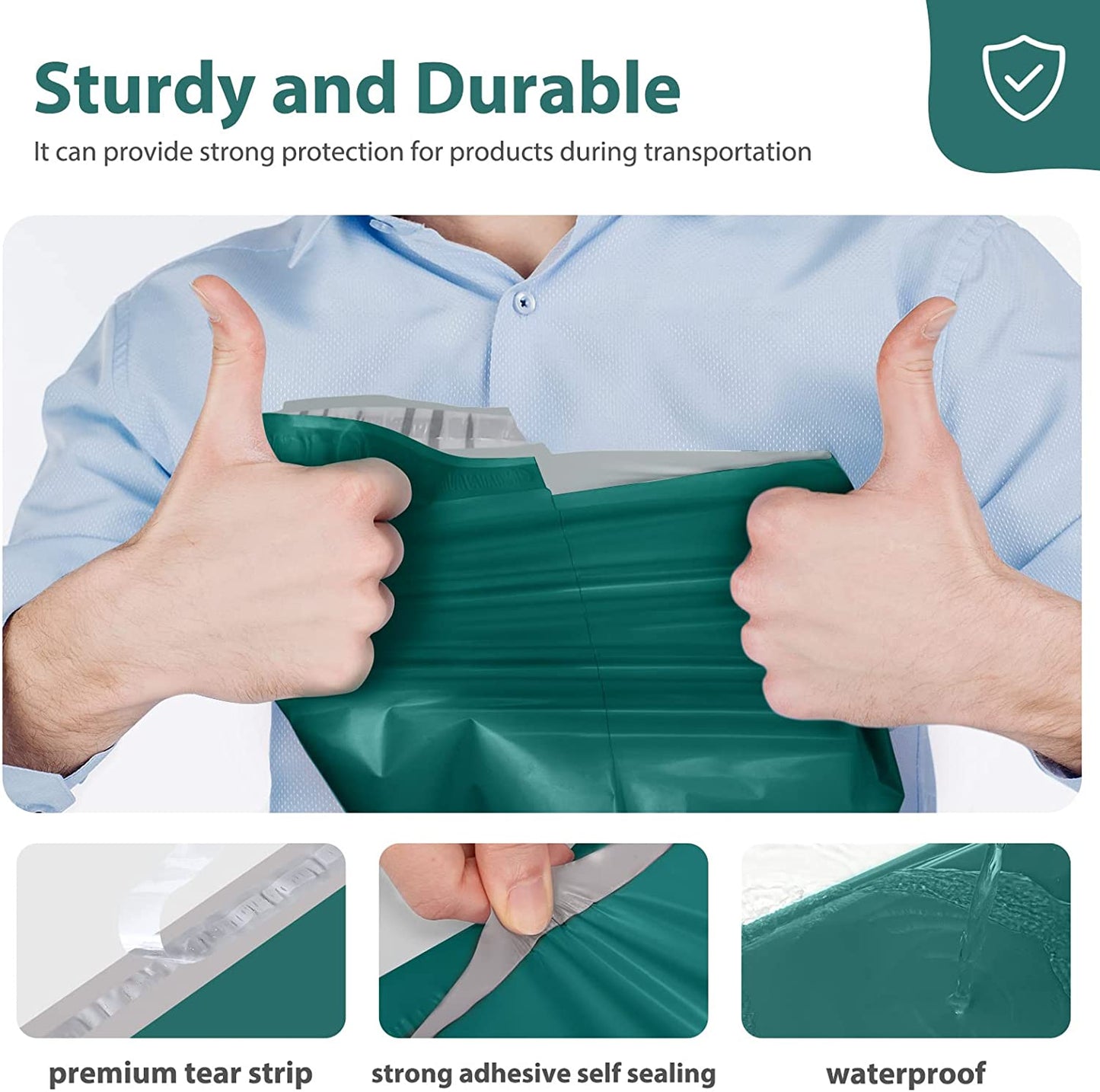 24x24 Poly-Mailer Envelope Shipping Bags | Forest Green