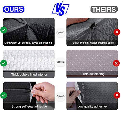 6x10 Bubble - Mailer Padded Envelope | Black - Shipping In Style