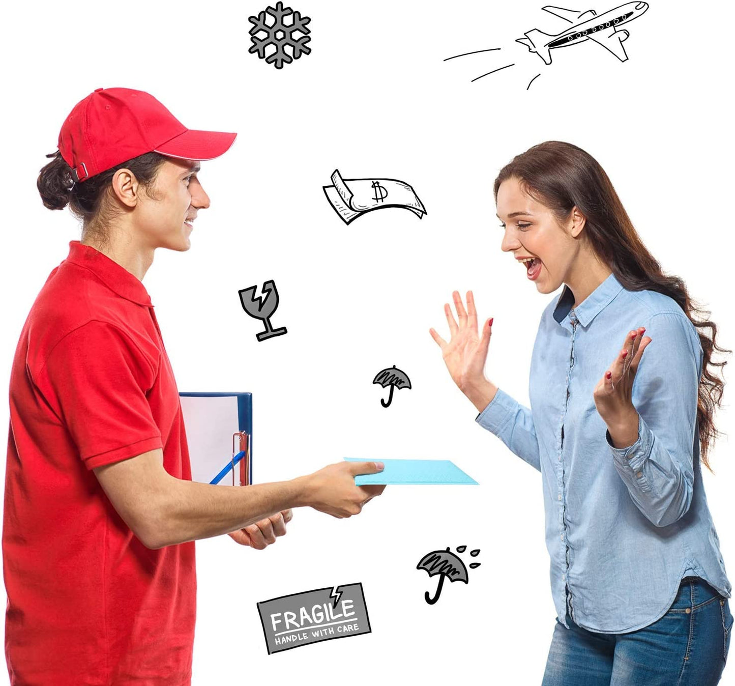 4x8 Bubble-Mailer Padded Envelope | Light Blue