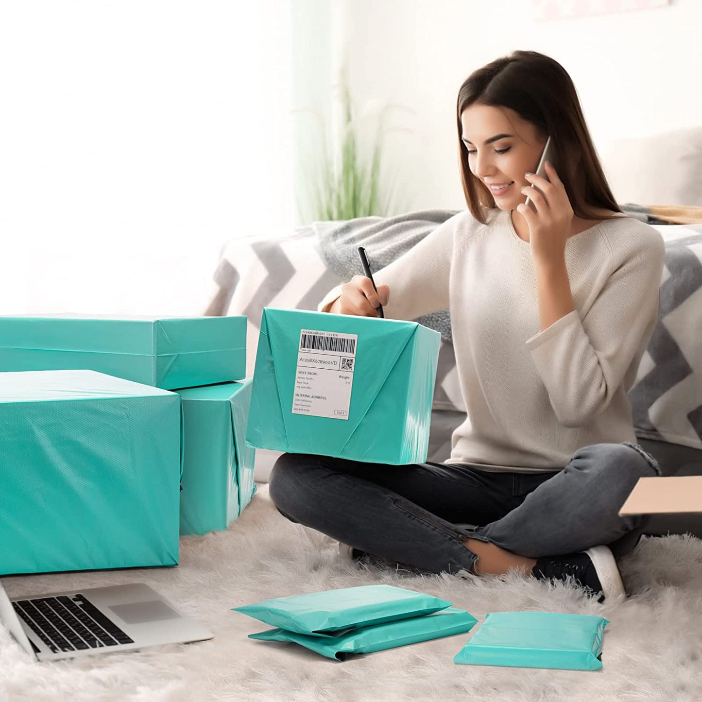 6x9 Poly-Mailer Envelope Shipping Bags | Teal