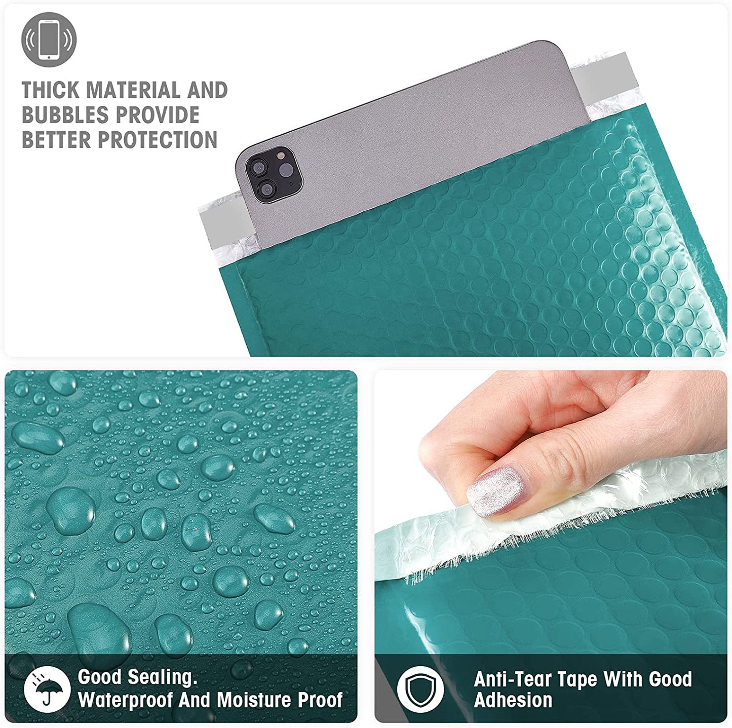 8.5x12 Bubble - Mailer Padded Envelope | Turquoise Green - Shipping In Style