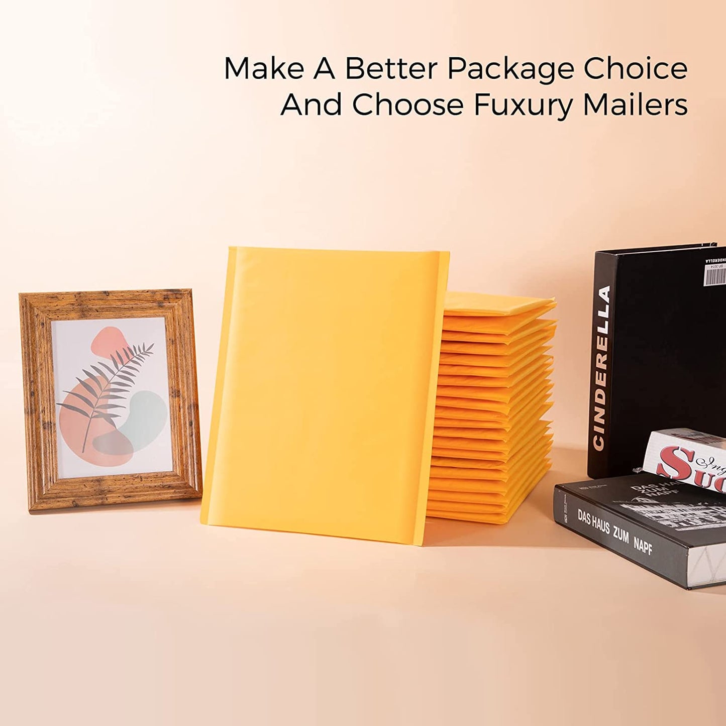 8.5x12 Kraft Bubble - Mailer Padded Envelope | Yellow - Shipping In Style