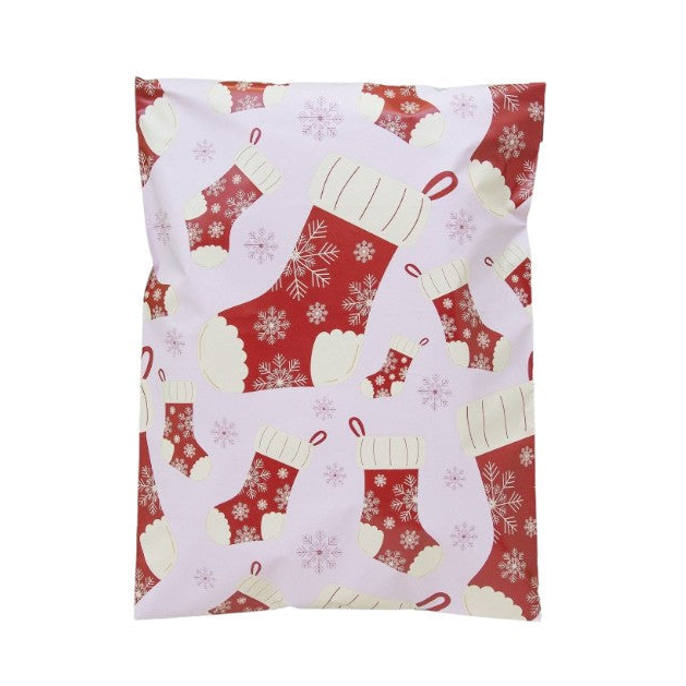 Christmas Stockings Poly Mailers Size 6x9 Christmas Shipping Bags