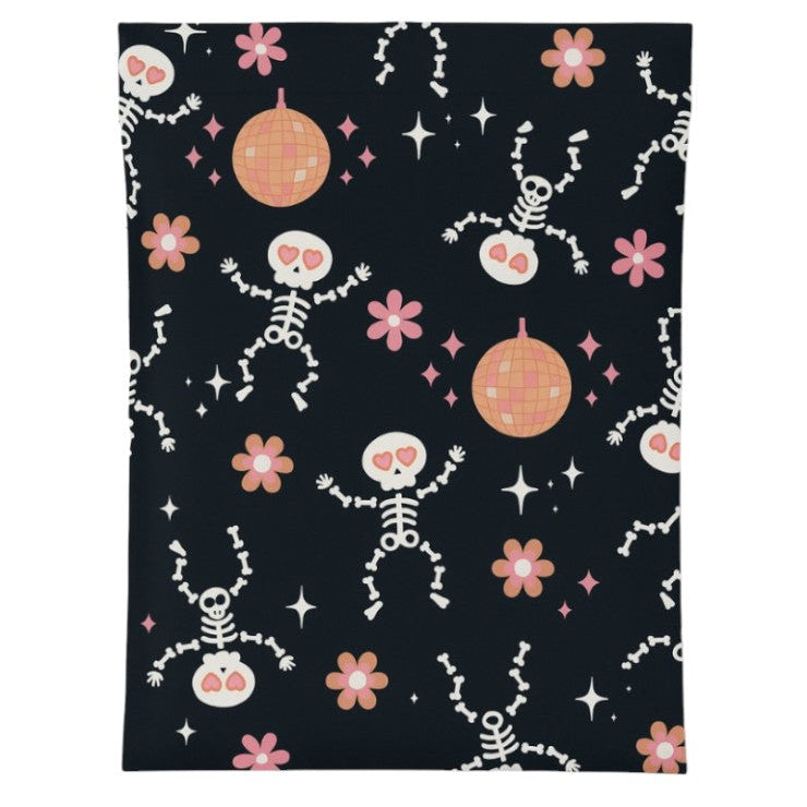 Skeleton Disco Ball Poly Mailers Size 14x17 Halloween Shipping Bags