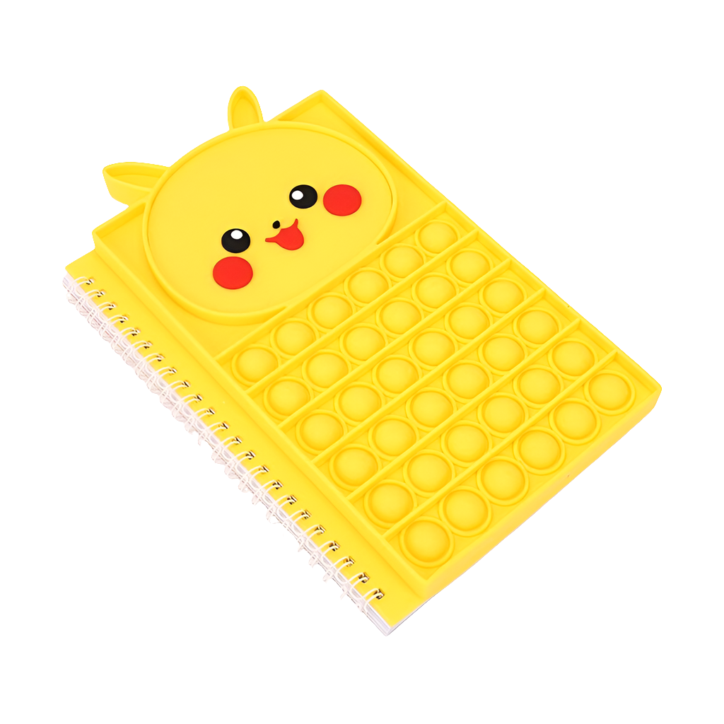 Pikachu Fidget Notebooks Bubble Pop Toy Popper Note Book