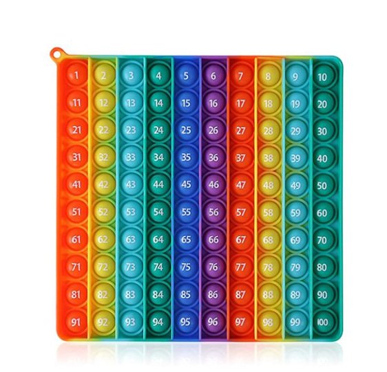 Big Bubble Pop Fidget Counting 1 to 100 Toy - Shipping In Style