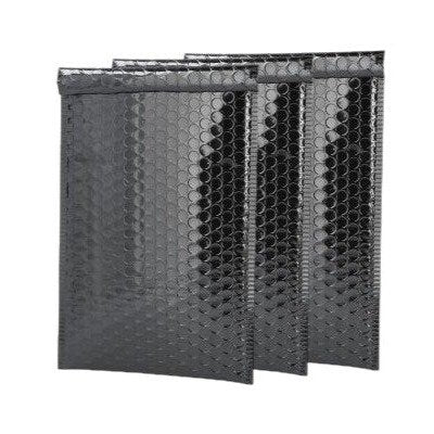 Black Metallic Bubble Mailers Size 6.5x10 Padded Envelopes - Shipping In Style