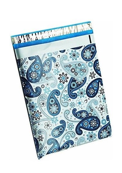 Blue Paisley Poly Mailers Size 6x9 Shipping Bags - Shipping In Style
