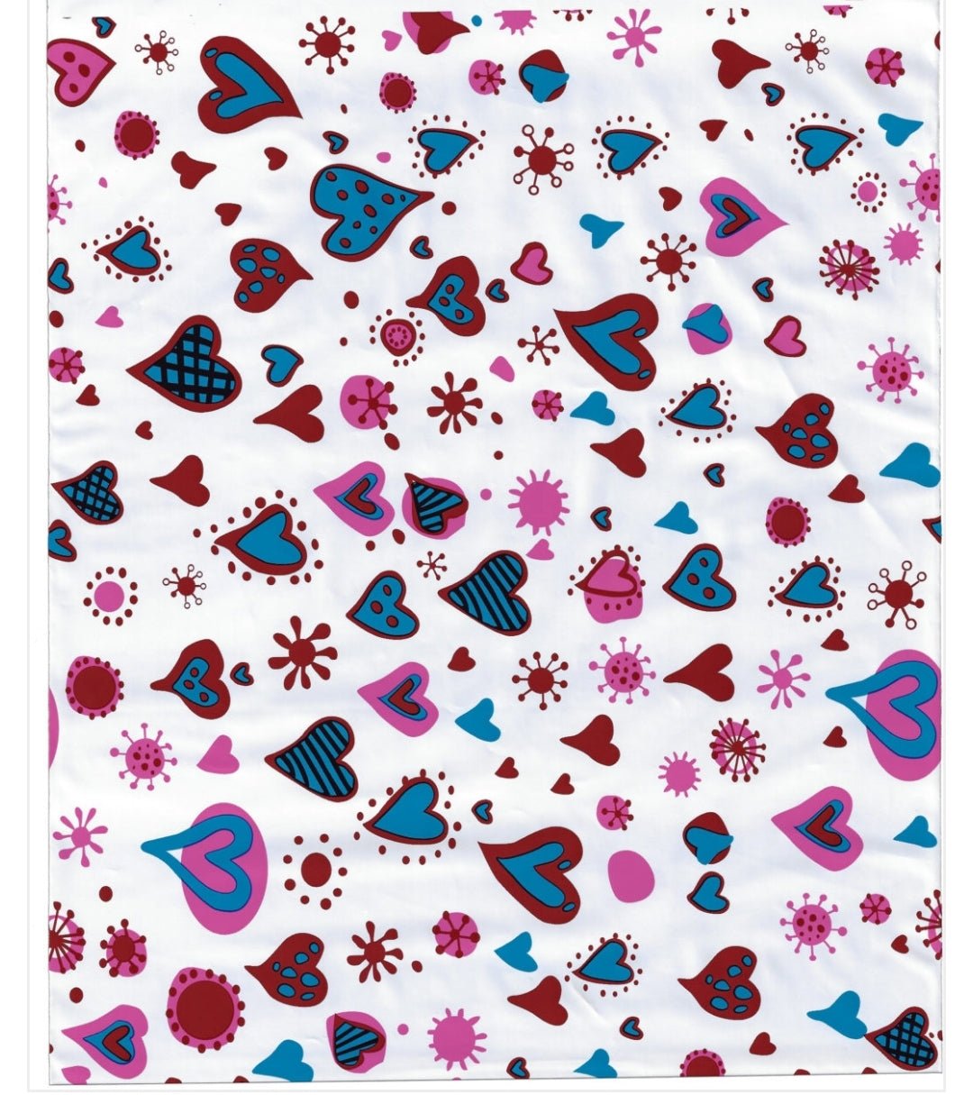 Blue Pink Heart Colorful Poly Mailers Size 6x9 Shipping Bags - Shipping In Style