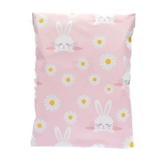 Bunny Easter Poly Mailers Size 10x13 Colorful Shipping Bags - Shipping In Style
