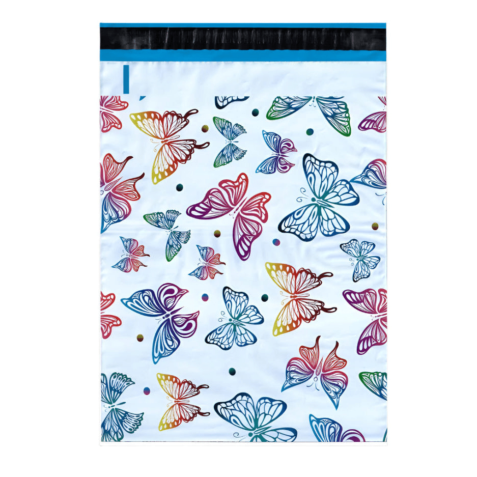 Butterfly Poly Mailers Size 6x9 Shipping Bags Rainbow Butterflies - Shipping In Style