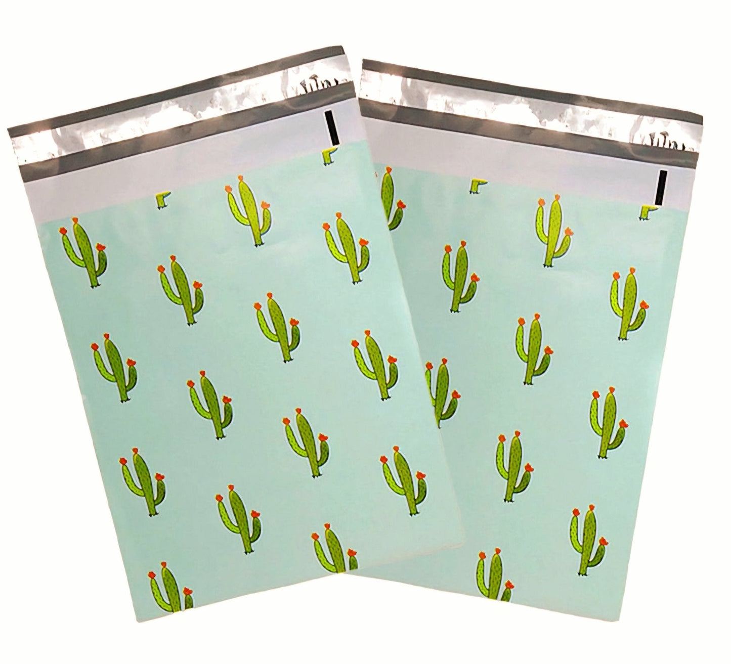 Cactus Mint Poly Mailers Size 10x13 Colorful Shipping Bags - Shipping In Style