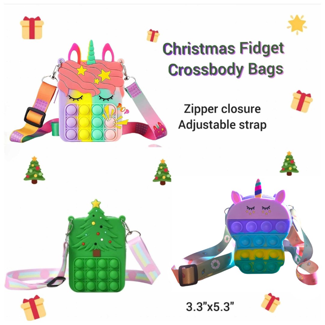 Christmas Fidget Bubble Pop Crossbody Bags - Shipping In Style