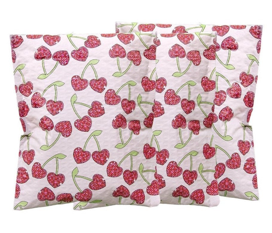 Disco Cherry Bubble Mailers Size 6.5x10 Padded Envelopes - Shipping In Style