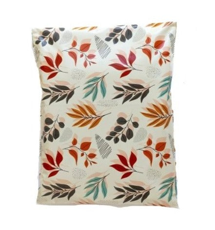 Fall Leaves Poly Mailers Size 12x15.5 Colorful Shipping Bags - Shipping In Style