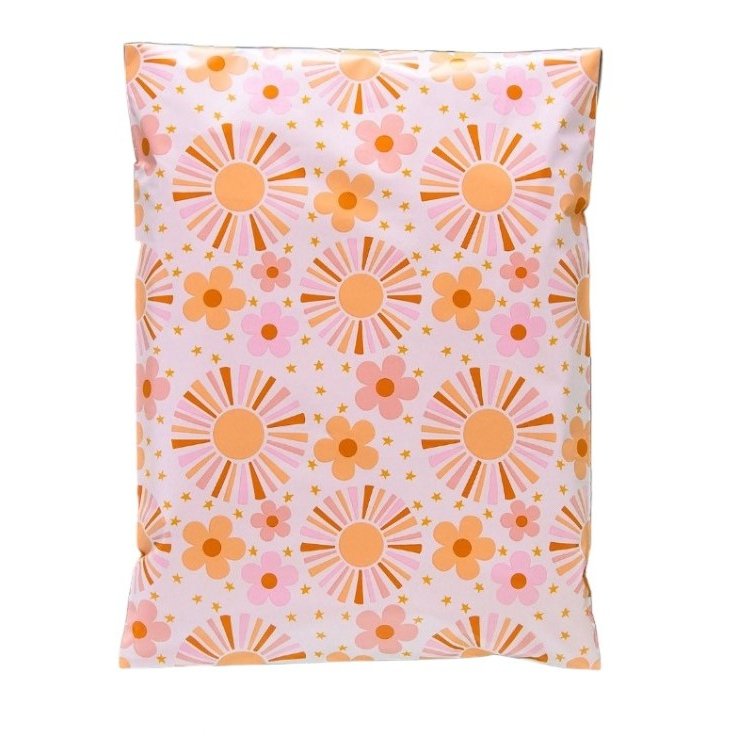 Flower Sunshine Poly Mailers Size 19x24 Colorful Shipping Bags - Shipping In Style