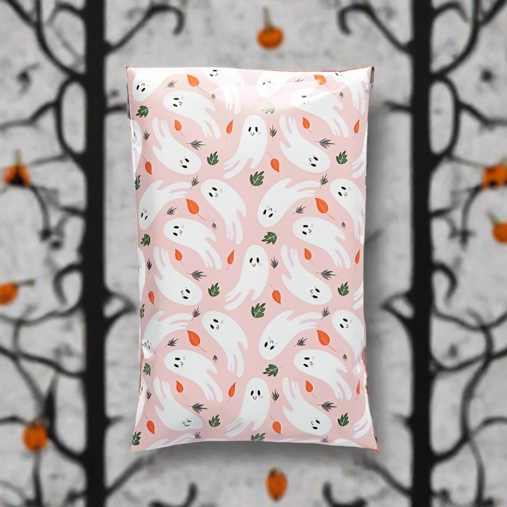 Ghosts Halloween Poly Mailers Size 6x9 Shipping Bags - Shipping In Style