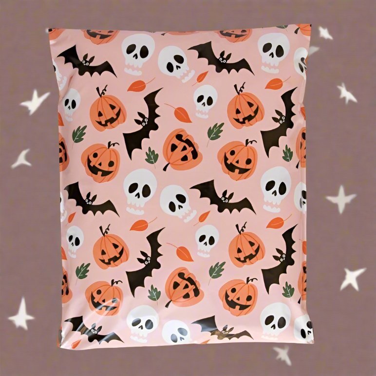 Halloween Pumpkin Poly Mailers Size 14x17 Colorful Shipping Bags - Shipping In Style