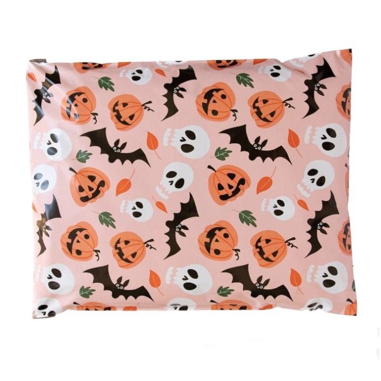 Halloween Pumpkin Poly Mailers Size 14x17 Colorful Shipping Bags - Shipping In Style