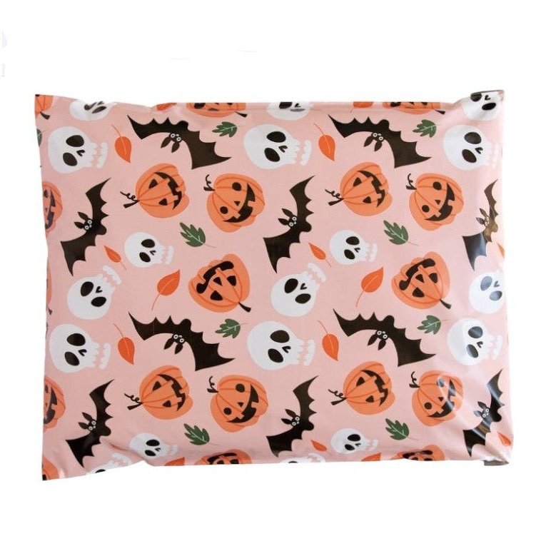 Halloween Pumpkin Poly Mailers Size 14x17 Colorful Shipping Bags - Shipping In Style