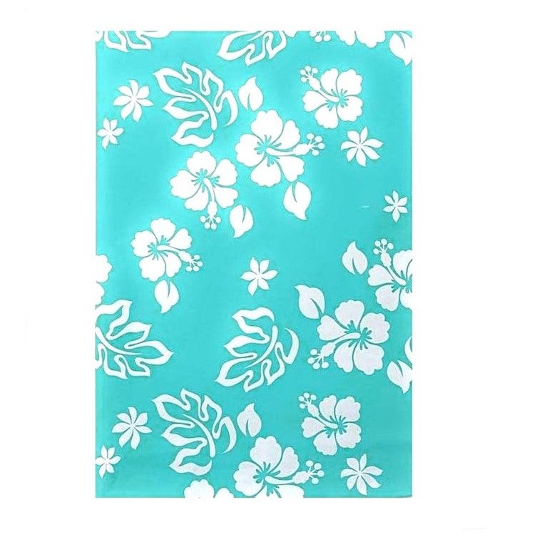Hawaiian Flower Blue Poly Mailers Size 10x13 Colorful Shipping Bags - Shipping In Style