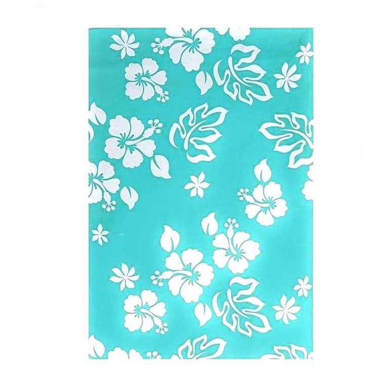 Hawaiian Flower Blue Poly Mailers Size 10x13 Colorful Shipping Bags - Shipping In Style