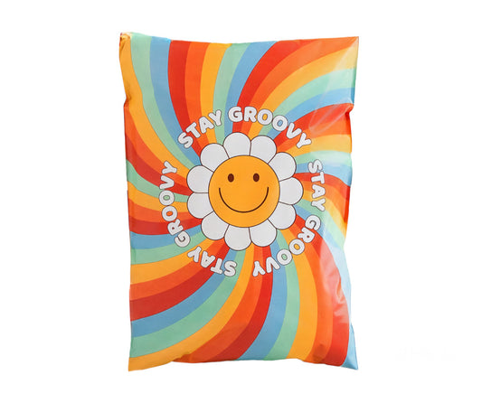 Hippie Groovy Poly Mailers Size 7.5x10.5 Shipping Bags - Shipping In Style