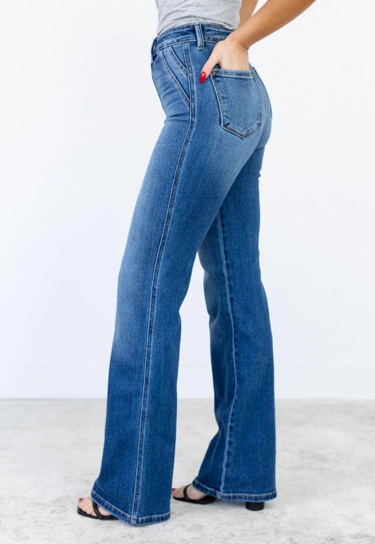 KANCAN MEDIUM ULTRA HIGH RISE HOLLY FLARE - Shipping In Style