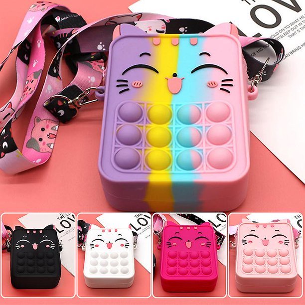 Kitty Cat Bag Bubble Pop Fidget Crossbody Purse - Shipping In Style