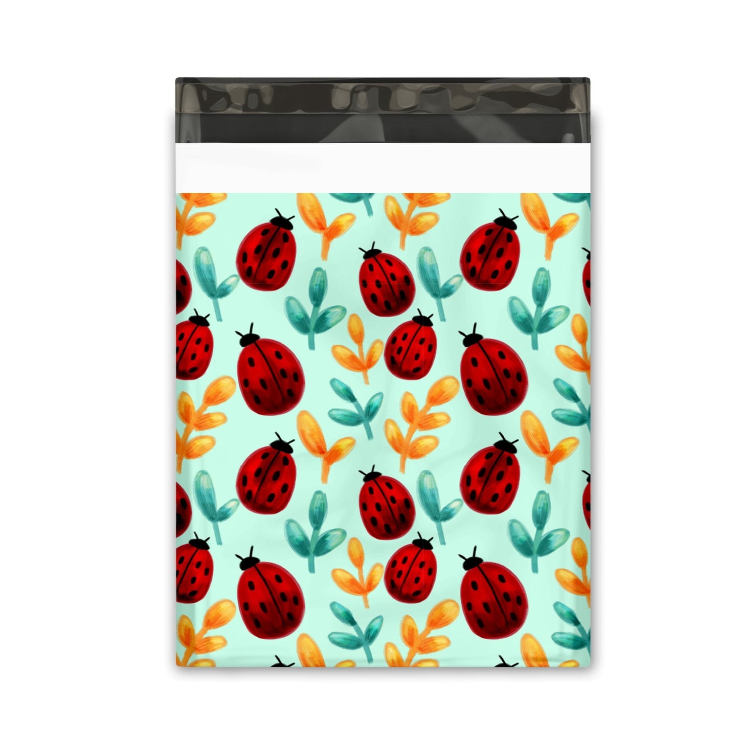 Lady Bug Poly Mailers Size 10x13 Spring Shipping Bags - Shipping In Style