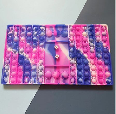 Large Fidget Bubble Popper Game board Pink Blue White - Shipping In Style