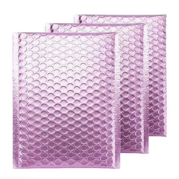 Lavendar Purple Matte Metallic Bubble Mailers Size 8.5x12 Padded Envelopes - Shipping In Style