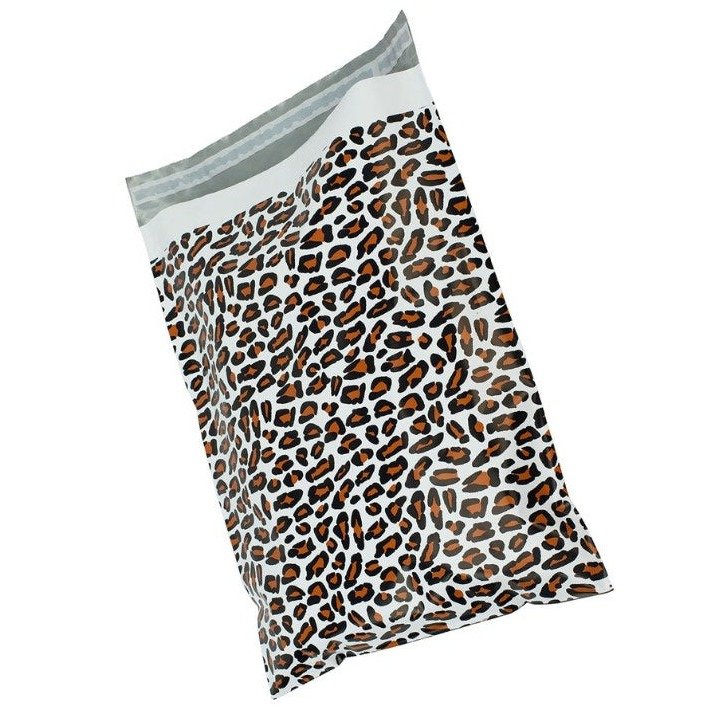 Leopard Print Poly Mailers Size 14.5x19 Shipping Bags - Shipping In Style