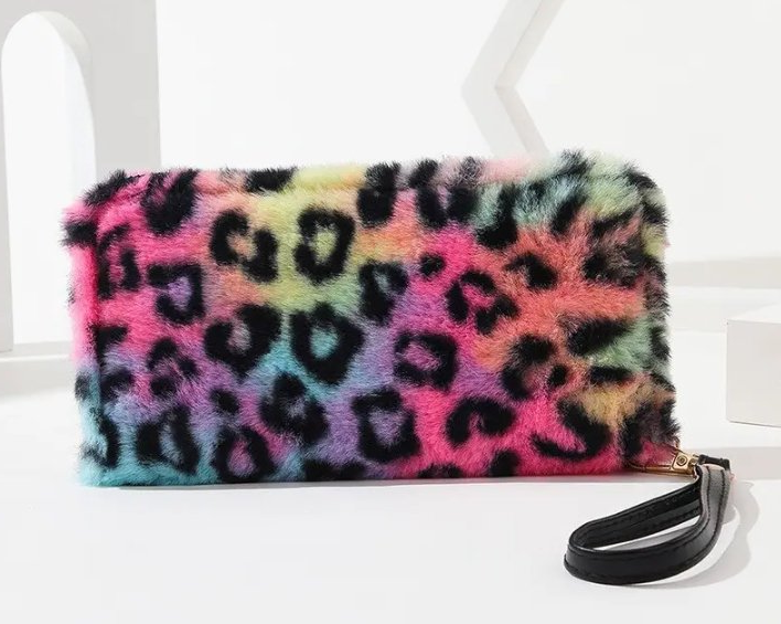 Rainbow Leopard Print Women's Wallet