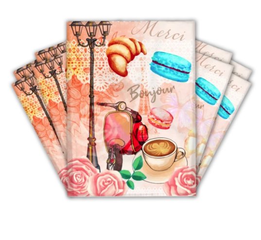 Paris Butterfly Rose Poly Mailers Size 10x13 Shipping Bags - Shipping In Style