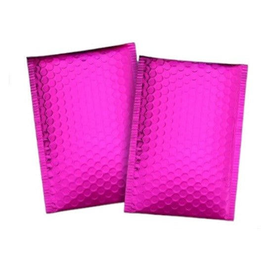 Pink Metallic Bubble Mailers Size 5x7 Padded Shipping Bags - Shipping In Style
