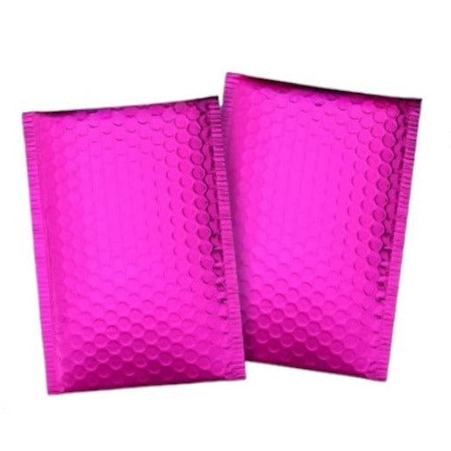 Pink Metallic Bubble Mailers Size 8.5x12 Padded Shipping Bags - Shipping In Style