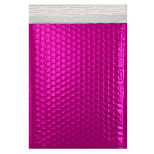 Pink Metallic Bubble Mailers Size 8.5x12 Padded Shipping Bags - Shipping In Style