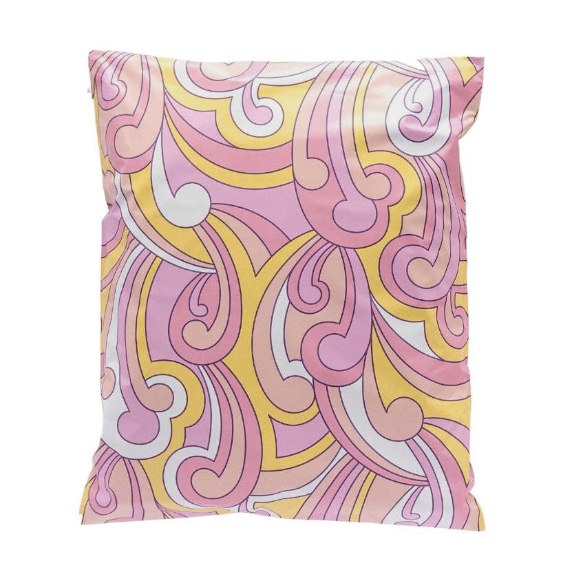 Pink Swirl Poly Mailers Size 10x13 Colorful Shipping Bags - Shipping In Style