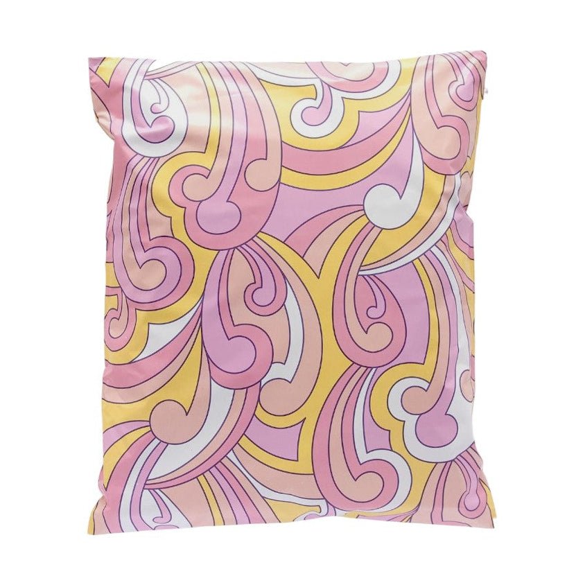 Pink Swirl Poly Mailers Size 10x13 Colorful Shipping Bags - Shipping In Style