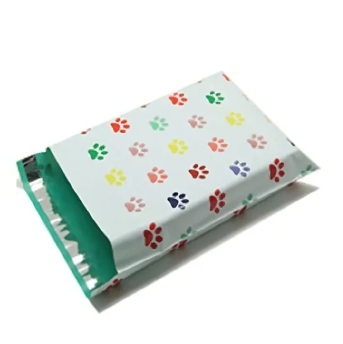 Puppy Dog Paw Print Colorful Poly Mailers Size 6x9 Shipping Bags - Shipping In Style