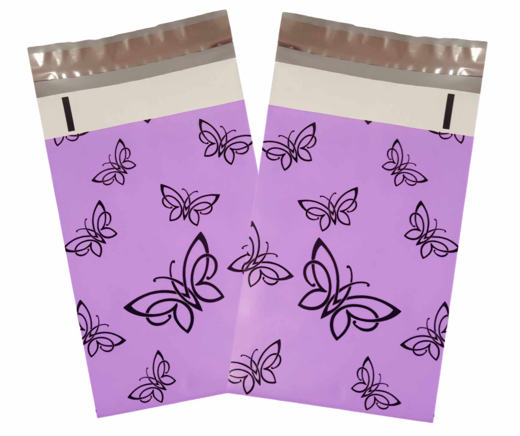 Purple Butterfly Poly Mailers Size 6x9 Shipping Bags Designed By Shipping In Style - Shipping In Style