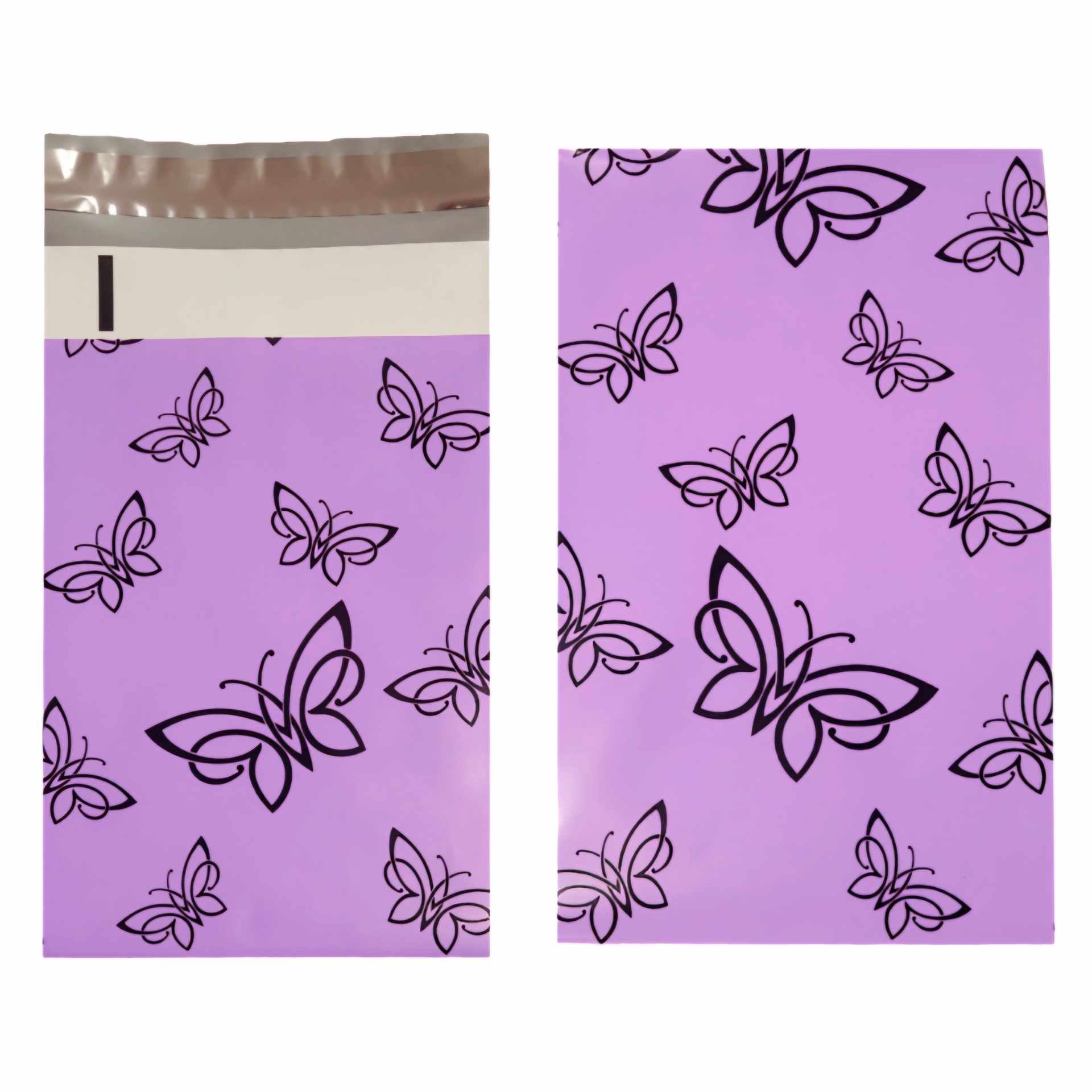 Purple Butterfly Poly Mailers Size 6x9 Shipping Bags Designed By Shipping In Style - Shipping In Style