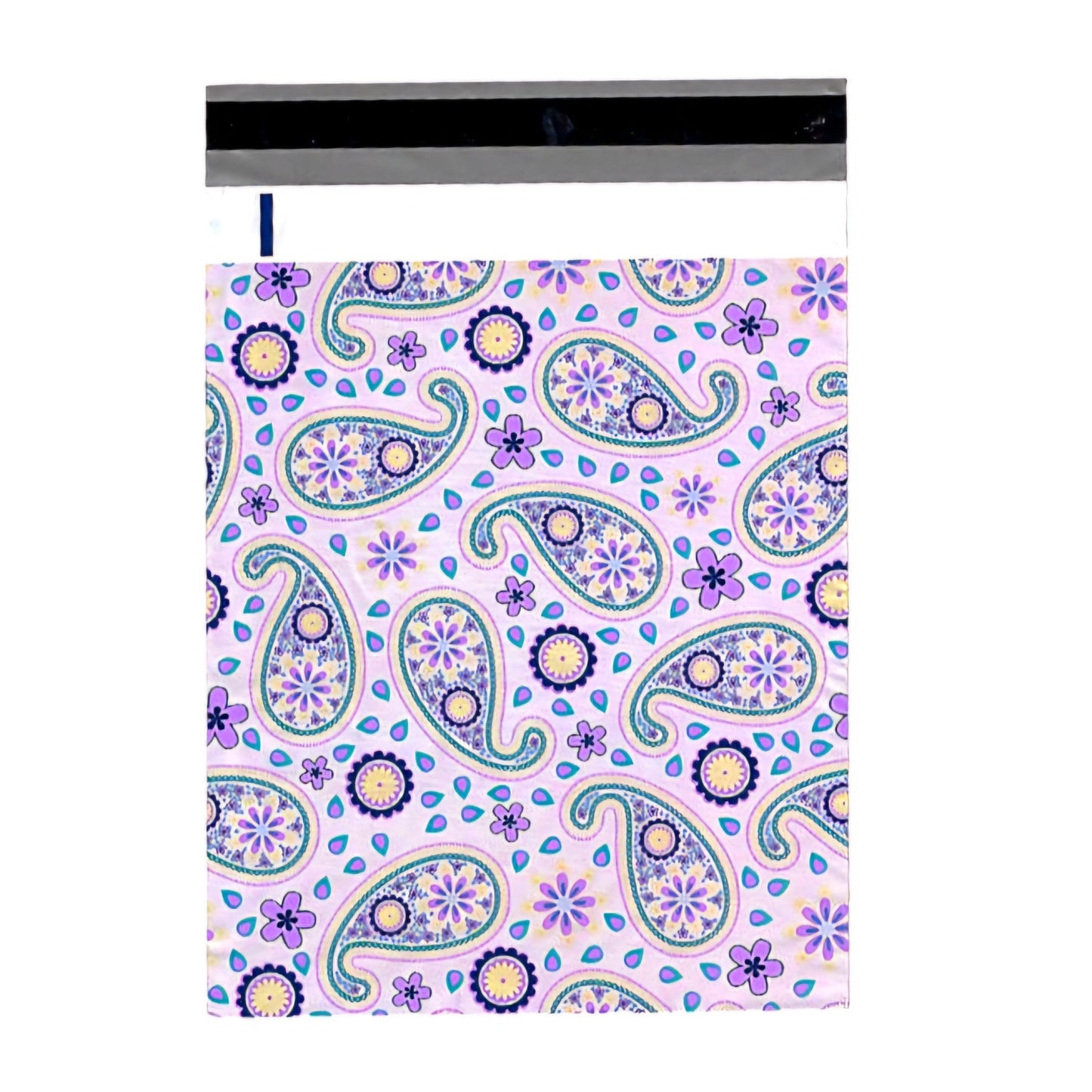 Purple Paisley Poly Mailers Size 6x9 Shipping Bags - Shipping In Style