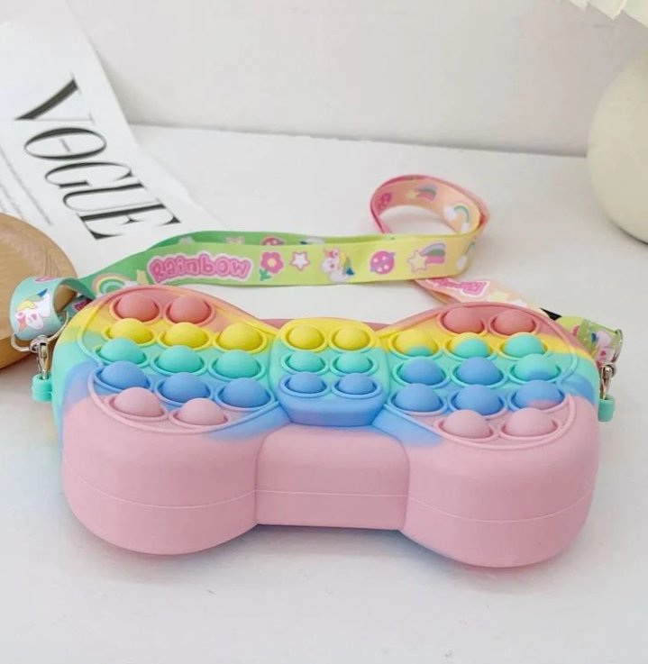 Rainbow Butterfly Bubble Pop Fidget Purse - Shipping In Style